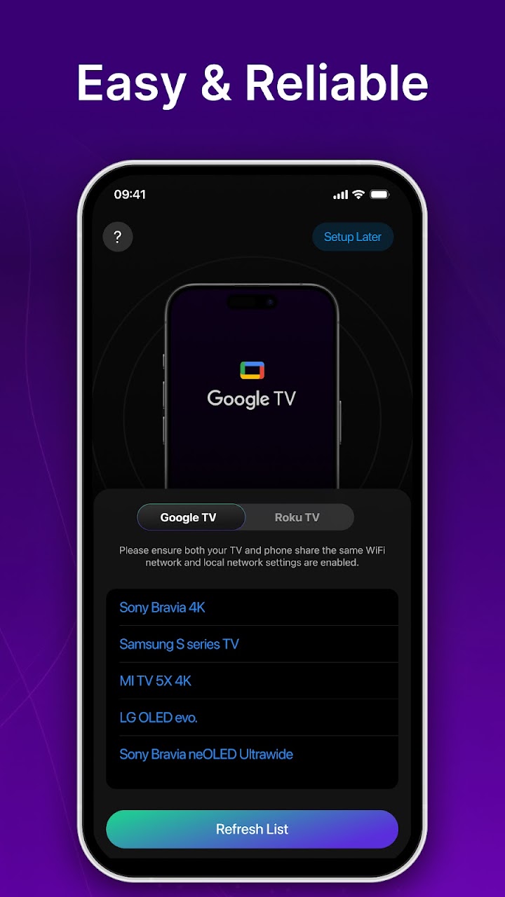 Projector Remote of Android TV app screenshot